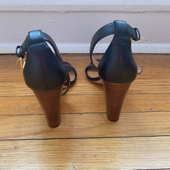 Black J. Crew Ankle Strap Heeled Sandals - Picture 2 of 8
